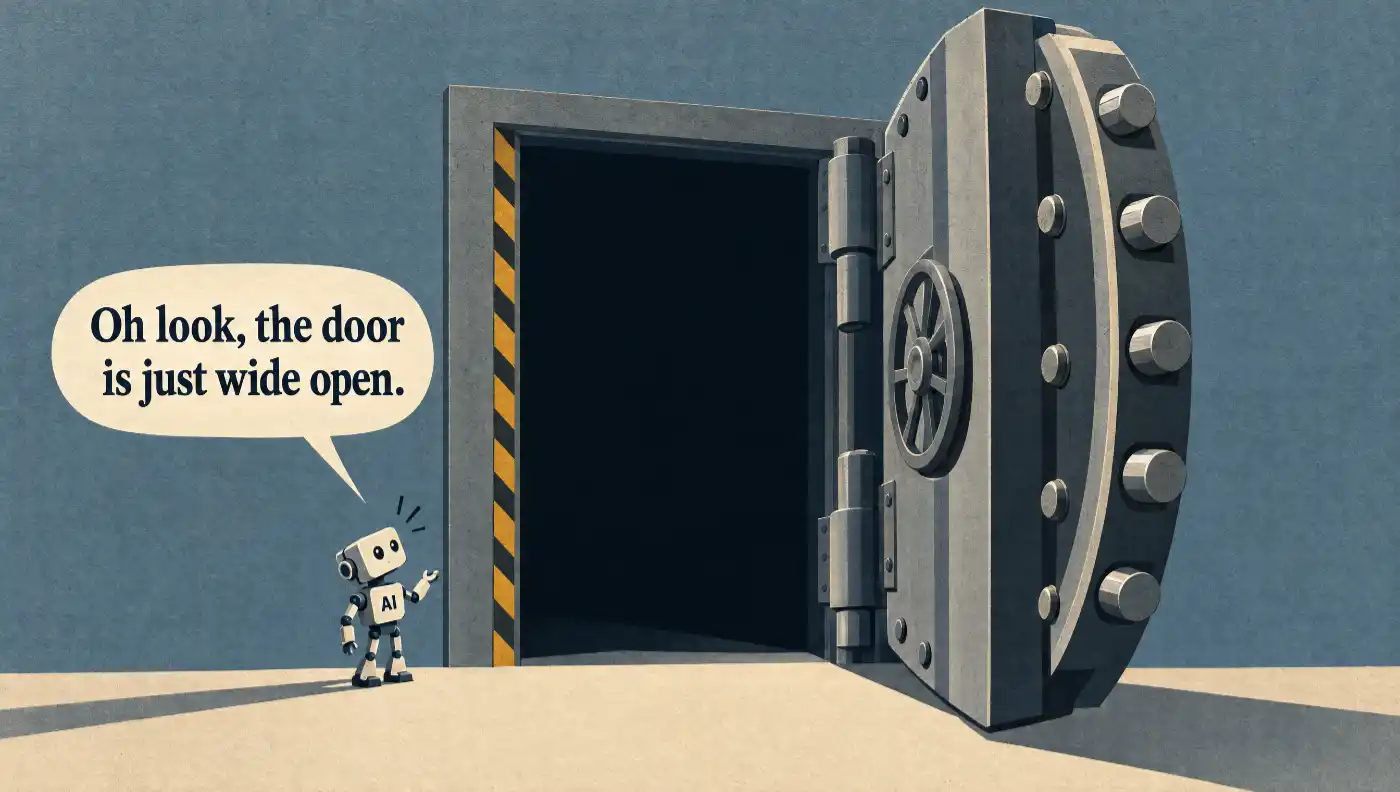 An AI bot noticing the door is open.